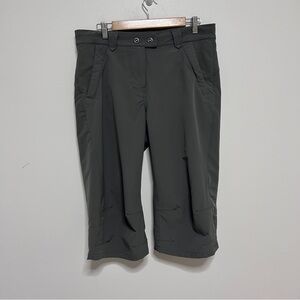 MEC Mountain Equipment Co-op Women's Gray cropped jorts pants size 12 hiking